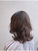【20代30代髪型】くびれゆるふわセミロング☆グレージュカラー