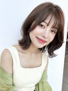 ロンド エスポワール 錦糸町(Lond espoir) 〇韓国前髪くびれ巻きヨシンモリピンクベージュシースルーバング