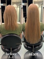 リリー(Lilley)&nbsp;【lilley 稲永麻衣】エクステ+ブリーチカラー+天神韓国ヘア