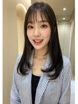 オズ 郡山桑野店(OZ)&nbsp;ベージュグレー黒髪レイヤーくびれヘア小顔10代20代30代40代