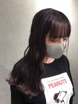 オナー(honor) 20代30代40代くせ毛風パーマ　ディープパープル透明感小顔