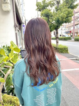 ヘアー アトリエ イチ(hair atelier iti) アッシュを少し混ぜたピンクカラー