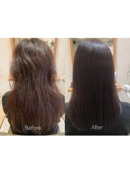 【福島駅徒歩3分/髪質改善】髪のお悩みを解消しながら、憧れのナチュラルな艶髪へと仕上げます＊