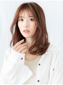 ツヤ髪大人かわいい先パーマレイヤーロングf小山20代30代40代