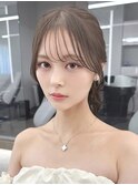 顔まわりカット　シースルーバング