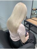 ハイトーン/大阪美容室/ミルクティーベージュ/ホワイトブロンド