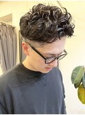 30代大人男性マッシュ×センターパートニュアンスパーマ