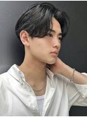 アップバングの韓国ヘア カルマパーマ センターパート A0519