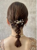 結婚式お呼ばれ編みおろし／ヘアセット/アレンジ