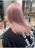 ミルクティーピンクベージュカラーハイトーンカラーダブルカラー