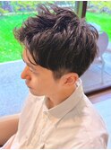 サマーアップバングメンズショートパーマなし南青山men's
