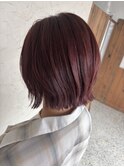 レイヤーボブ×レッドブラウンカラー