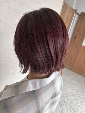 チャルム (Charom) レイヤーボブ×レッドブラウンカラー
