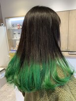 ルルバイアズール 草加店(LULU by azule)&nbsp;裾カラー，グリーン，エメラルドグリーン【草加】