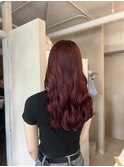 ブリーチ＆ダブルカラーで叶う、深みのあるカシスレッドボルドー