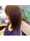 無造作セミロングレイヤーストレート20代30代40代50代