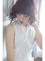 キープへアデザイン(keep hair design)&nbsp;【自由が丘KEEP 木田】伸ばしかけのかた◎赤髪ゆるふわボブ