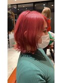 ●crenierで作るイチゴカラーのくびれボブ●