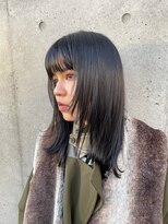 キャラ 池袋本店(CHARA)&nbsp;ワイドバング×お顔まわりカット×髪質改善でサラツヤモードヘア