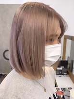 サンクプロジェクト(cinq PROJECT)&nbsp;ダブルカラーミルクティーベージュカラーケアブリーチミニボブ