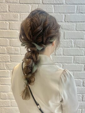 デイジー インデックスヘア 大島店(DAISY index hair) 【￥3500】ゆるふわ編み下ろしアレンジで可愛いらしい印象へ