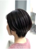 【少し耳かけのショートボブ】air銀座タワー　藤本麻衣