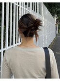 カチモリお団子ヘアお呼ばれヘア簡単アレンジ