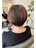 大人可愛い20代30代40代50代ショートレイヤーボブ◎