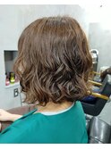 コテ巻き風パーマミディアム【春風】