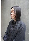 バッサリカット/ボブ/切りっぱなしボブ/黒髪ボブ/ロングヘア