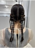 【谷】ツインヘア×リボンアレンジ