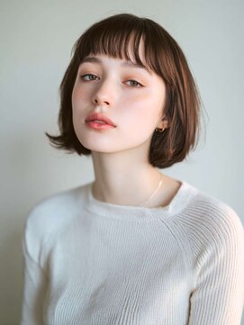 シェル 立川(shell) くびレイヤーエモージュグレージュカラーくびれショート【立川】