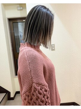 molt 麻生/レイヤーカット/ボブ/バレイヤージュ/ハイライト/海外ヘア 【モルト】 コントラストハイライト ボブ