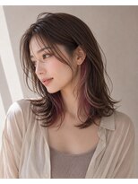 ヘアーメイク ジェルム(HAIR MAKE germe)&nbsp;ピンク系インナーカラー◎