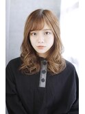 吉祥寺3分/前髪ココアブラウン大人かわいいフリンジウェーブ/112