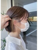 ナンバー(number+)&nbsp;10代20代30代可愛いイヤリングカラーボブベージュ