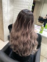 ニノ(nino) 【NINO】ブリーチなし/グレージュグラデーション/シールエクステ