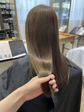 アンダーバーホワイトモデ 河内長野(_WHITE mode) ◎プラチナベージュ大人カラー透明感艶カラー20代30代髪質改善