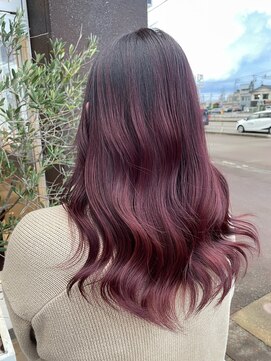 アースコアフュールボーテ 新潟中野山店 (EARTH coiffure beaute) レッドブラウンチェリーレッドダブルカラーケアブリーチ