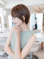 ケアリー 浦和美園(Carelly)&nbsp;大人かわいい前髪セシルカットココアブラウンフリンジウェーブ