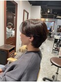 前下がりセンターパート メンズヘア カルマ ニュアンス