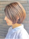 30代40代大人女性/前髪ありショートボブ/ショートヘア/髪質改善