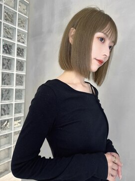 ロンド ジュルード 名古屋(Lond jeloud) ショート タッセルボブ 縮毛矯正 髪質改善 韓国 切りっぱなし 2