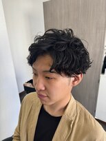 エイト(AITE)&nbsp;ベリーショート/ダークアッシュ/ニュアンスパーマ/韓国マッシュ