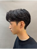 メンズ/センターパート/ニュアンスパーマ/カルマパーマ/横浜