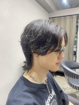 エトラ 渋谷店(etora) センターパートウルフ　ニュアンスパーマ