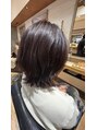 ヘアーデザイン キズナ(HAIR DESIGN Kizuna)&nbsp;癖を活かし、ヘアカラーも落ち着かせて艶カラーにチェンジ♪