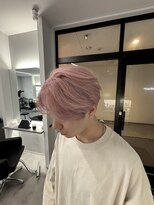 ナンバー 竪町(number+)&nbsp;センターパート ハイトーンカラー ピンクパール