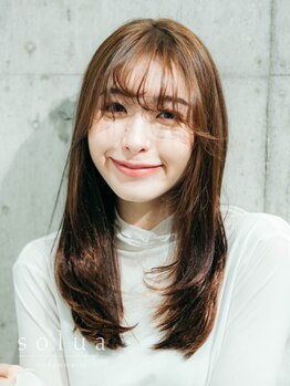 ソルア 上本町(solua)の写真/【上本町】サロン帰りの仕上がりを自宅でも♪あなたの“似合う“が続く。もちの良さが自慢のサロン◎