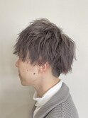 メンズカット×ケアブリーチ×グレージュ×ツーブロック
